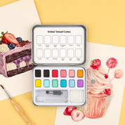 Dessert Colors | Watercolor, Pocket Set Of 12 With Brush