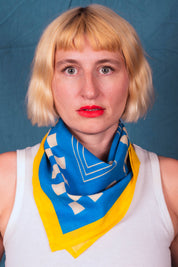 Archie No. 20, Blue and Yellow Check | Bandana