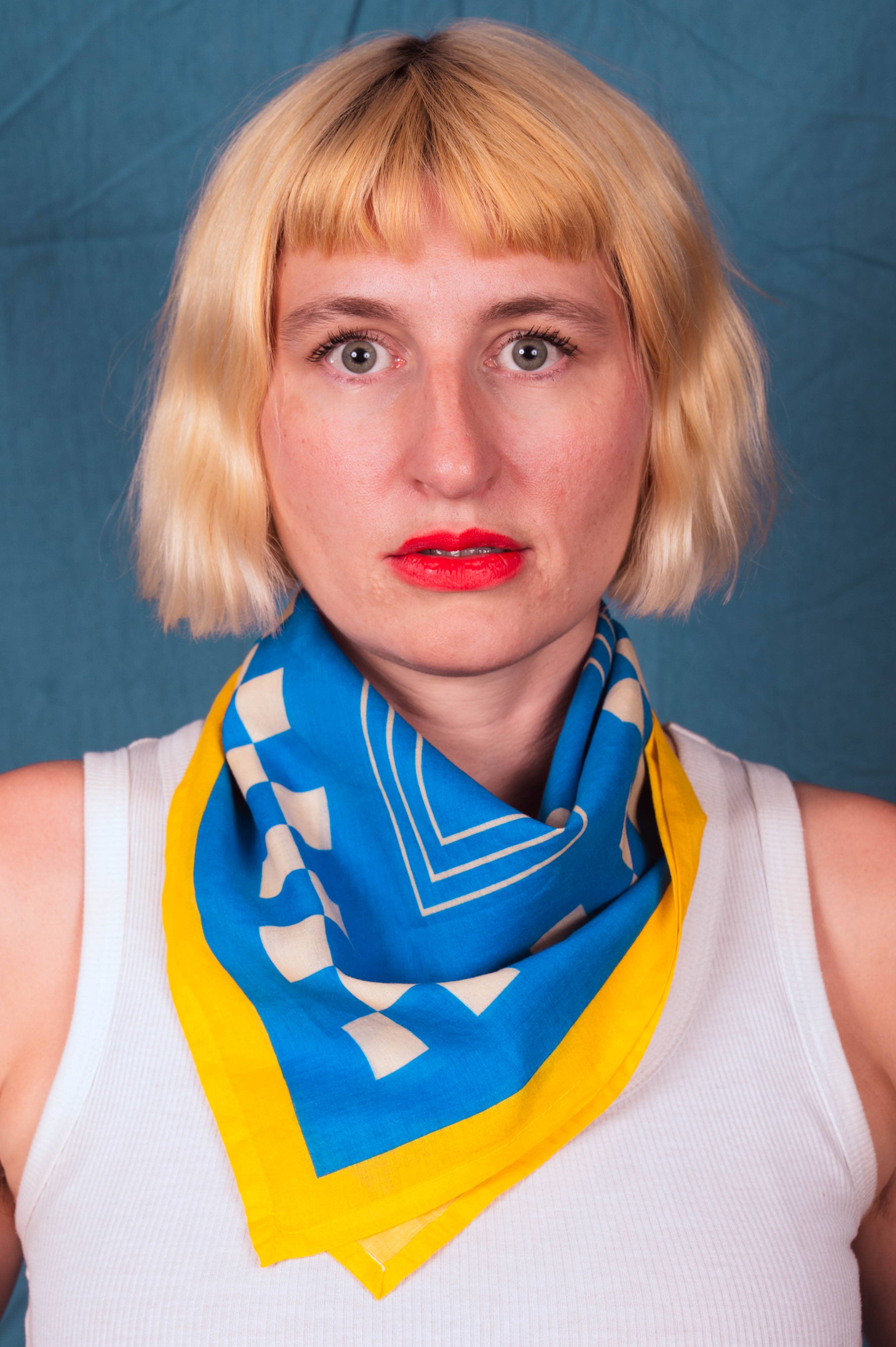 Archie No. 20, Blue and Yellow Check | Bandana