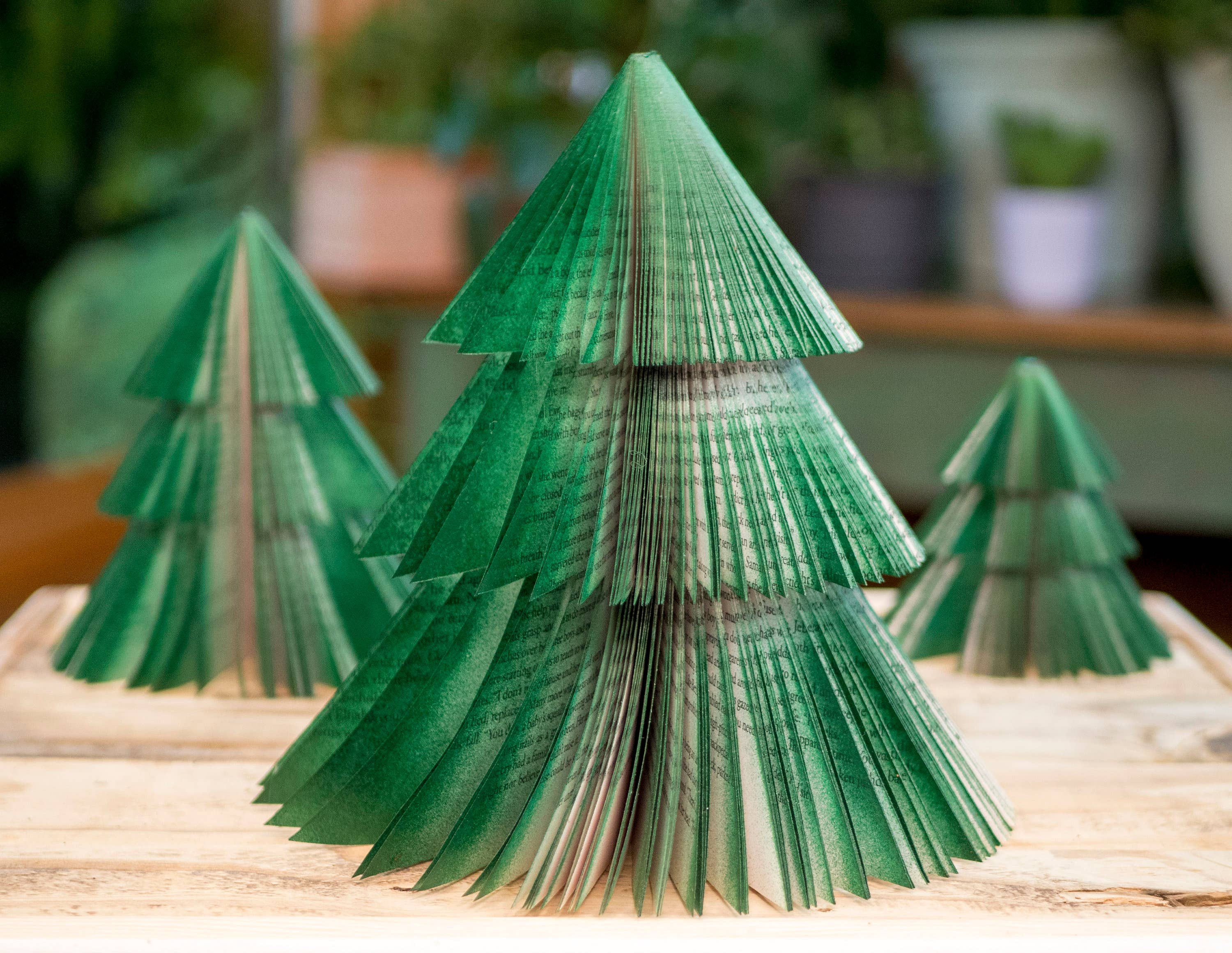 Small Book Pages Christmas Tree