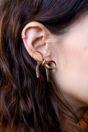 The Bow is Mine Stud | 18k Gold Plated
