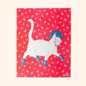 Cowboy Cat - Risograph Print