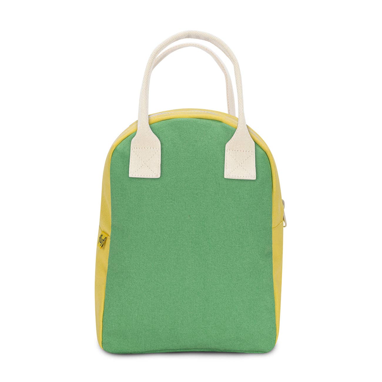 Tennis Organic Cotton Zipper Lunch Bag - Yellow and Green