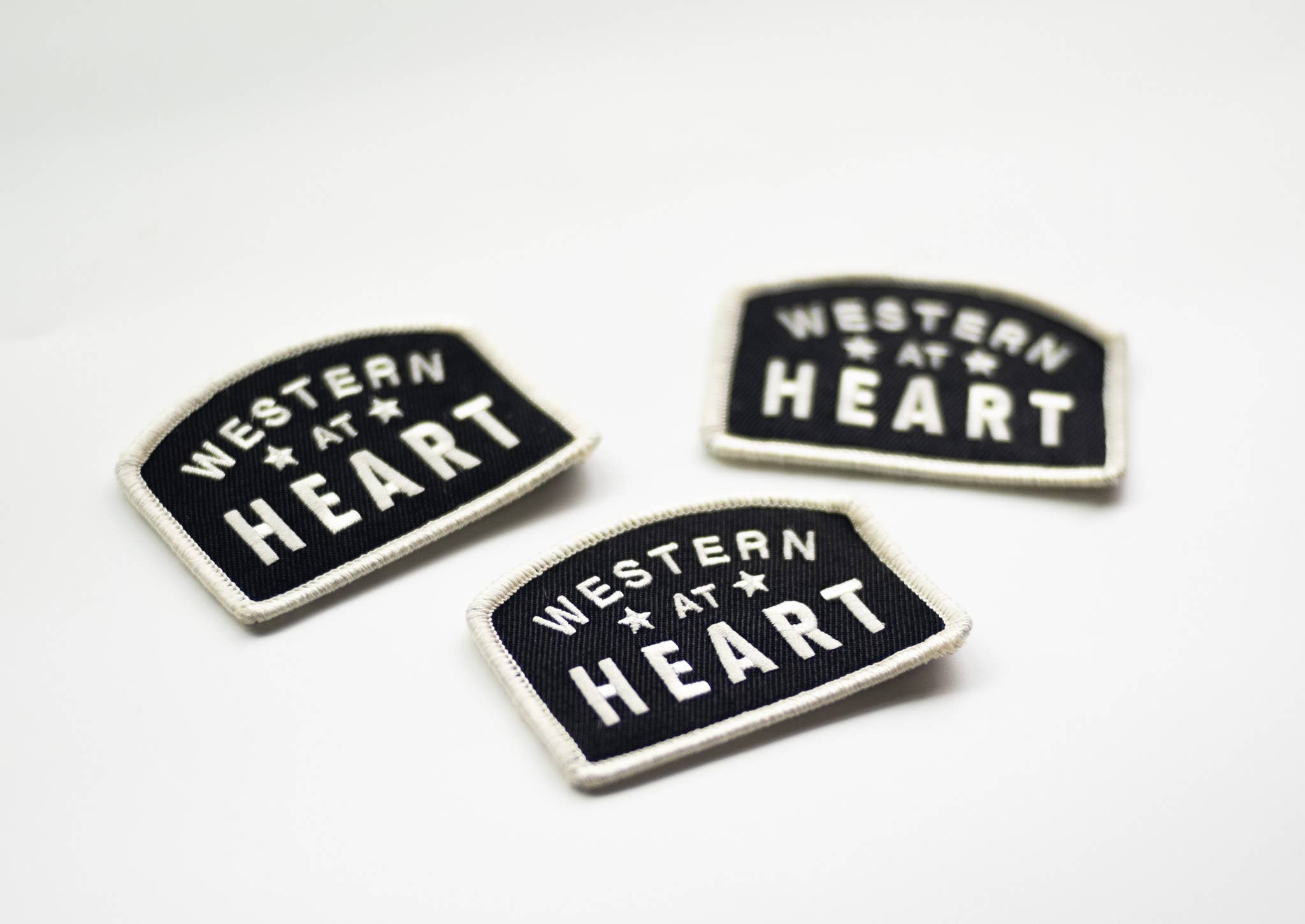 Western at Heart Embroidered Iron on Patch