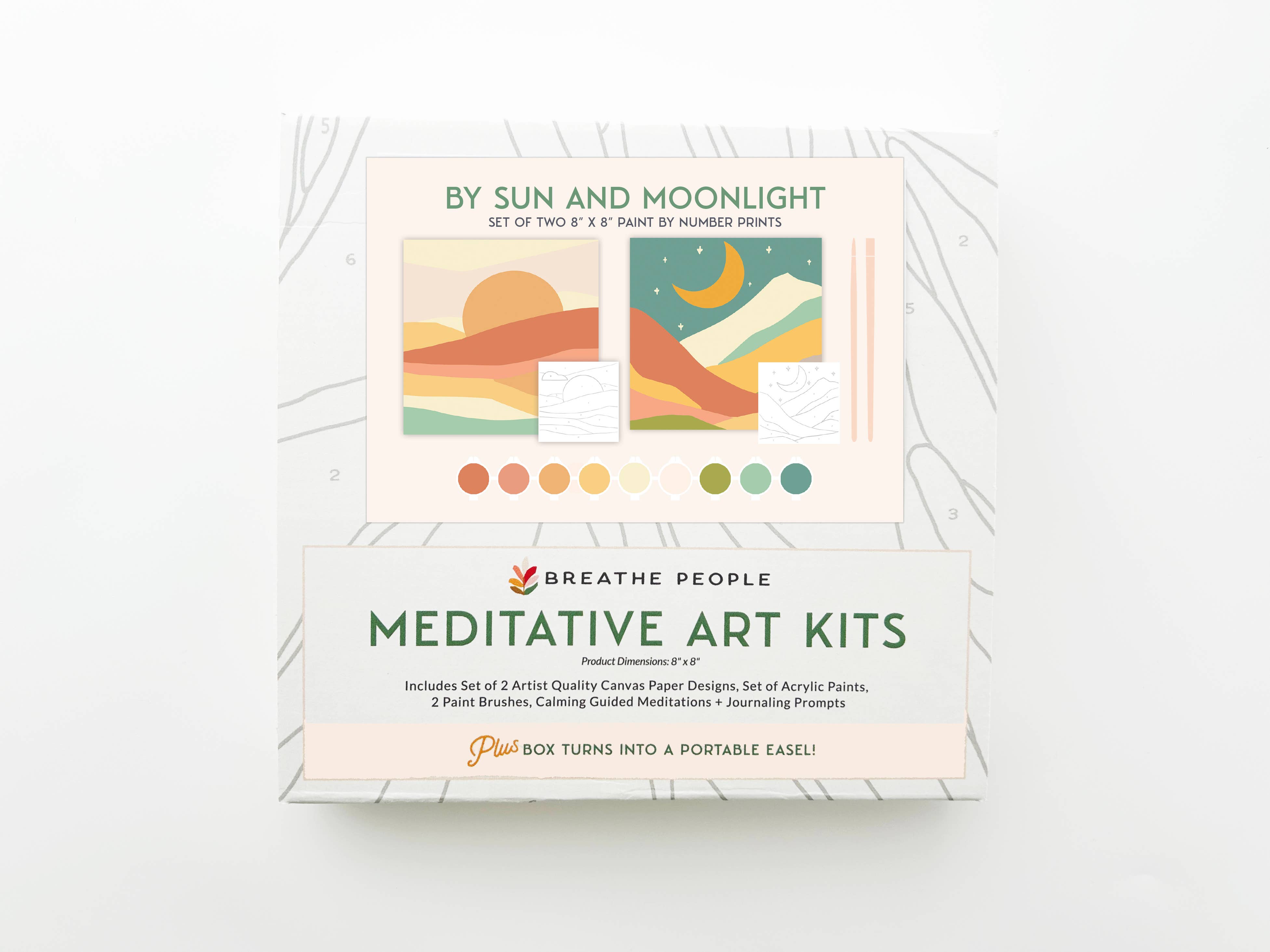 Sun + Moonlight Meditative Art Paint by Number Kit+ Easel