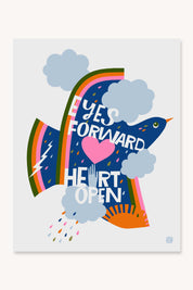 Eyes Forward Heart Open - Art Print 8.5" x 11"