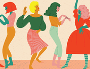 Dancing Queens Greeting Card
