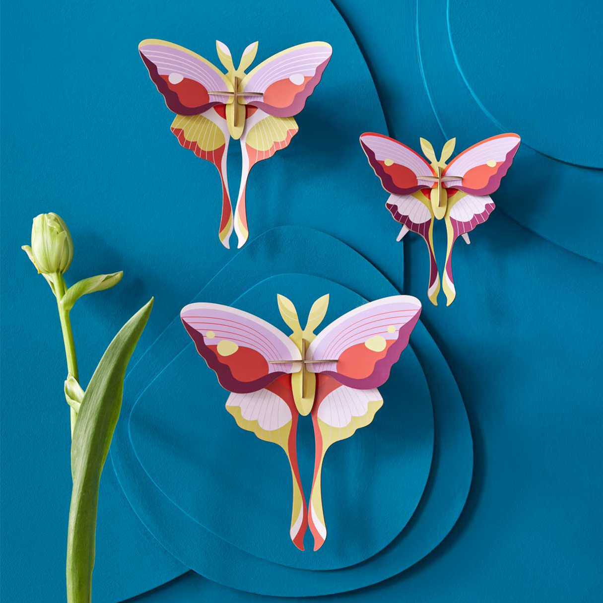 Lilac Comet Butterflies - Set of 3