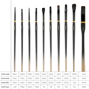 MEEDEN Professional Paint Brushes Set, 10 PCS