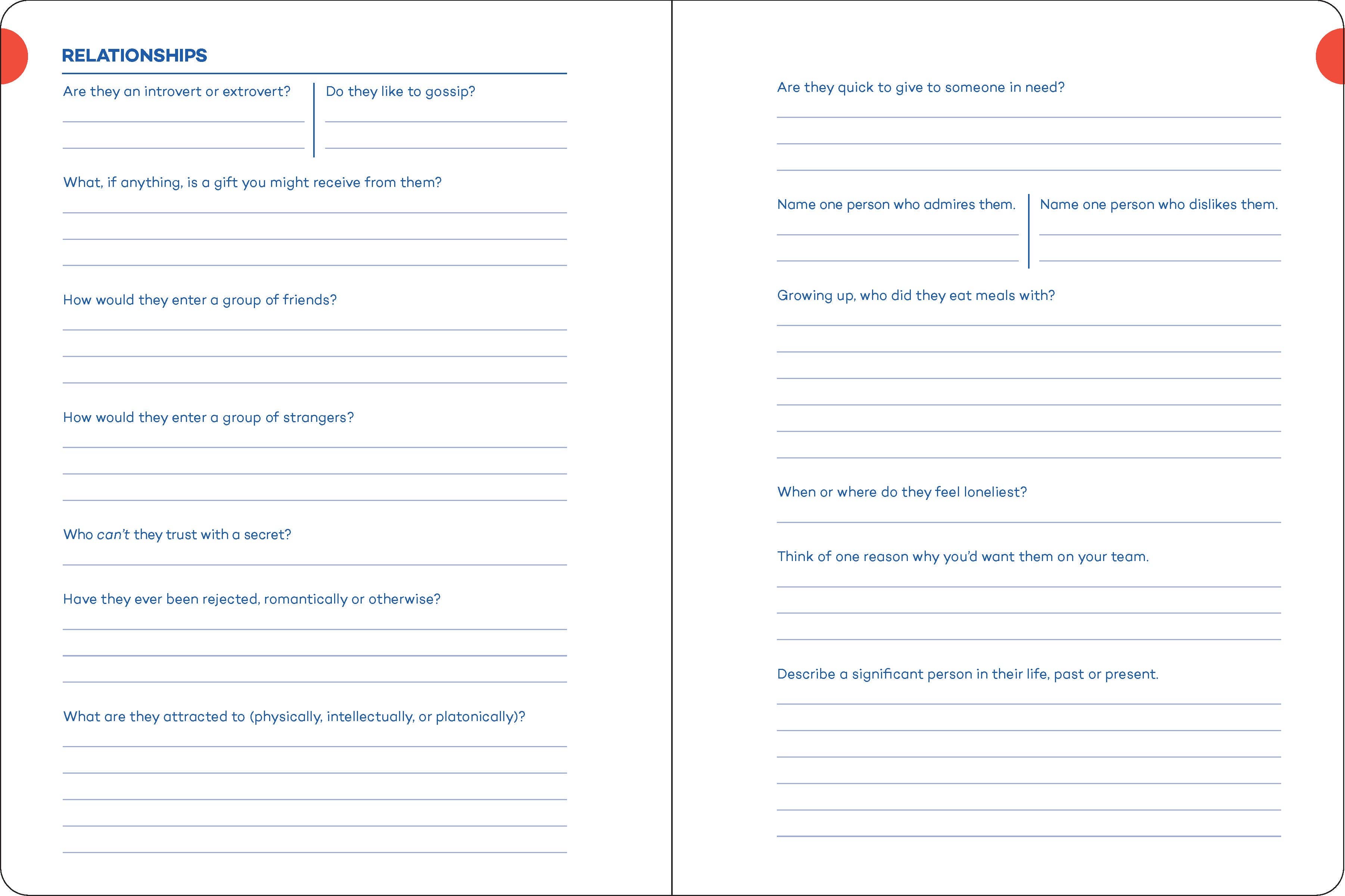 A Writer’s Journal for Creating Characters
