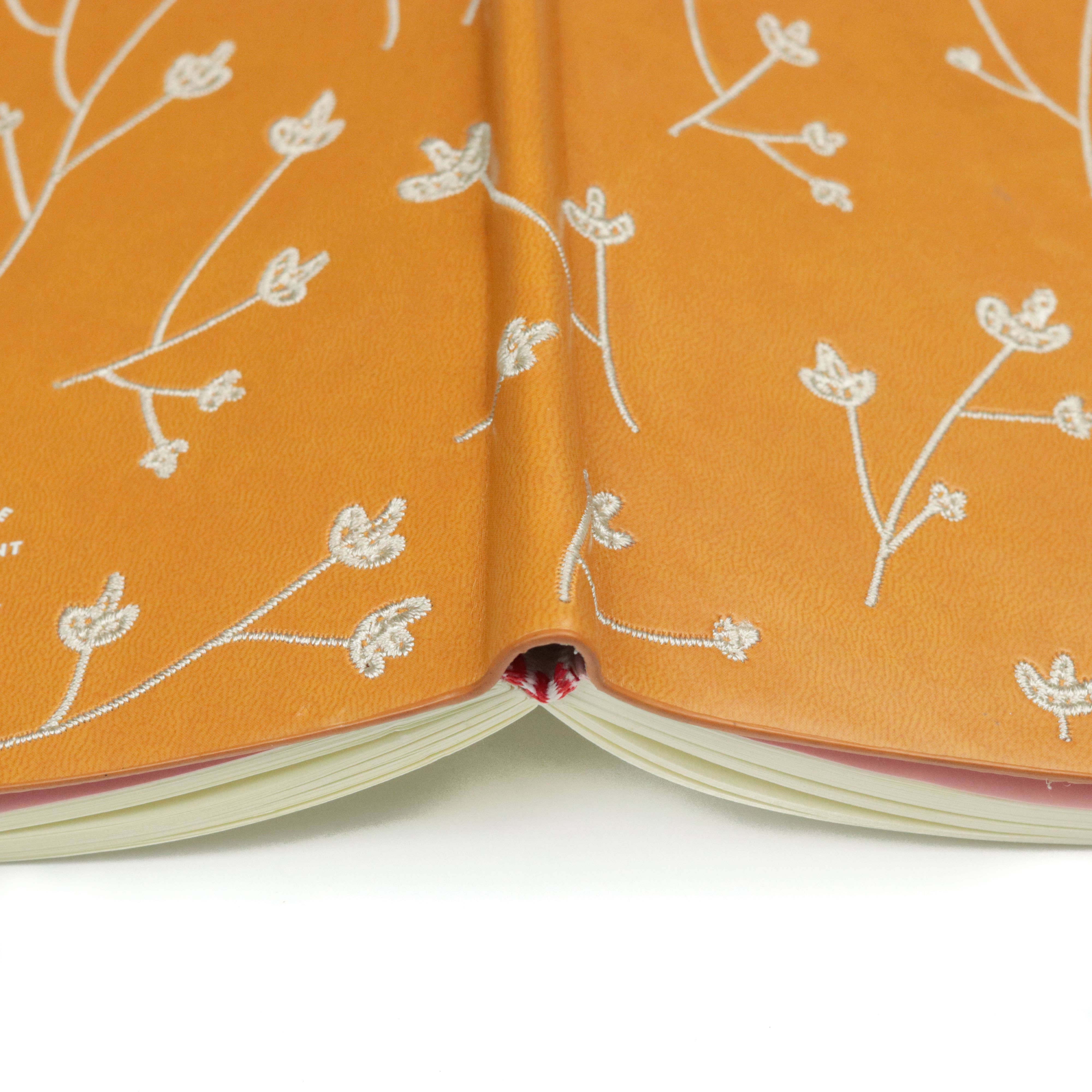 Samantha Embroidered Layflat Journal Notebook