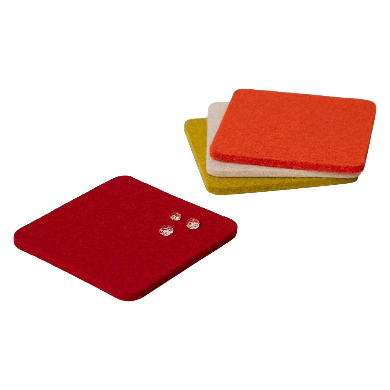 Elstar Square | Bierfilzl Merino Wool Coaster Set