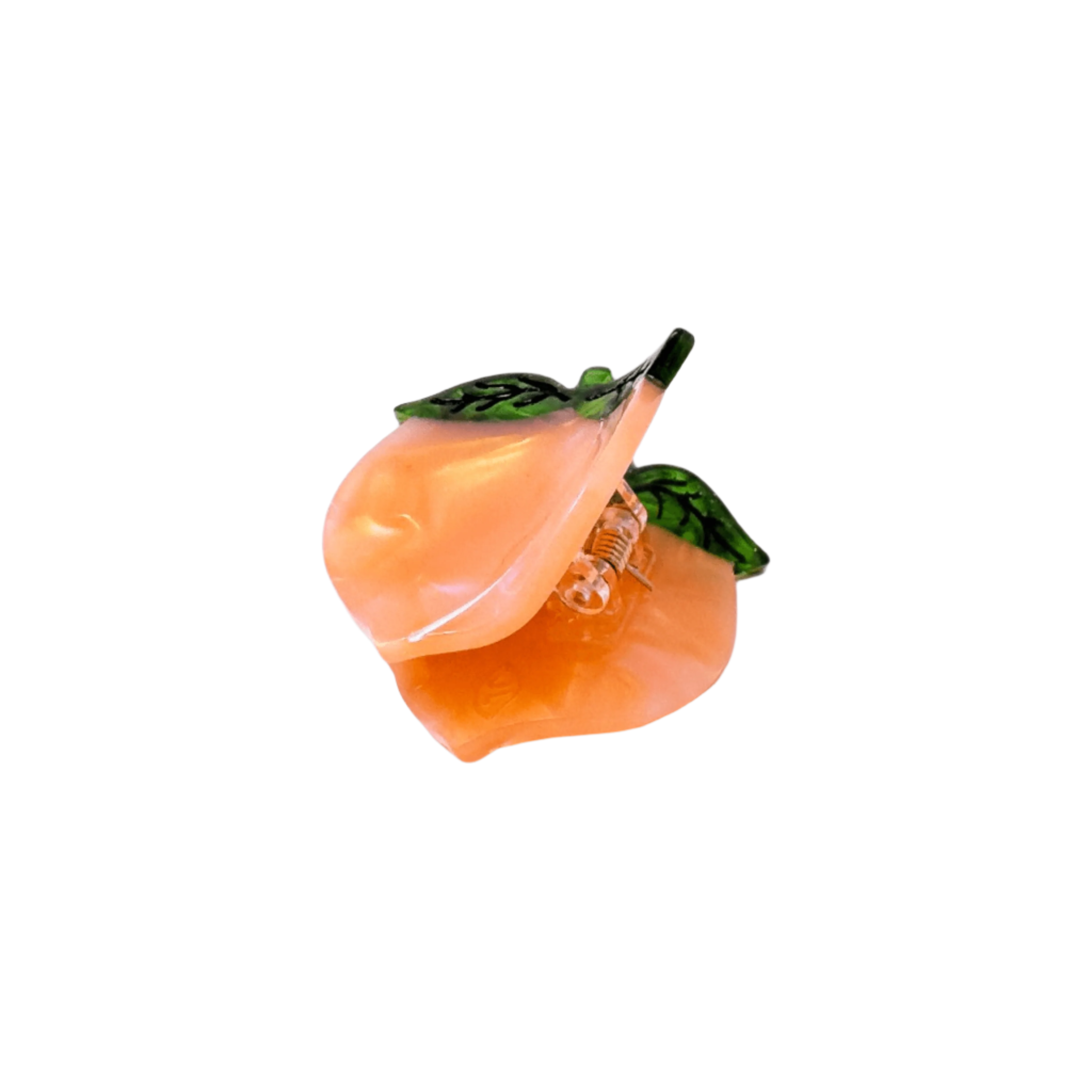 Mini Peach Hair Claw Clip