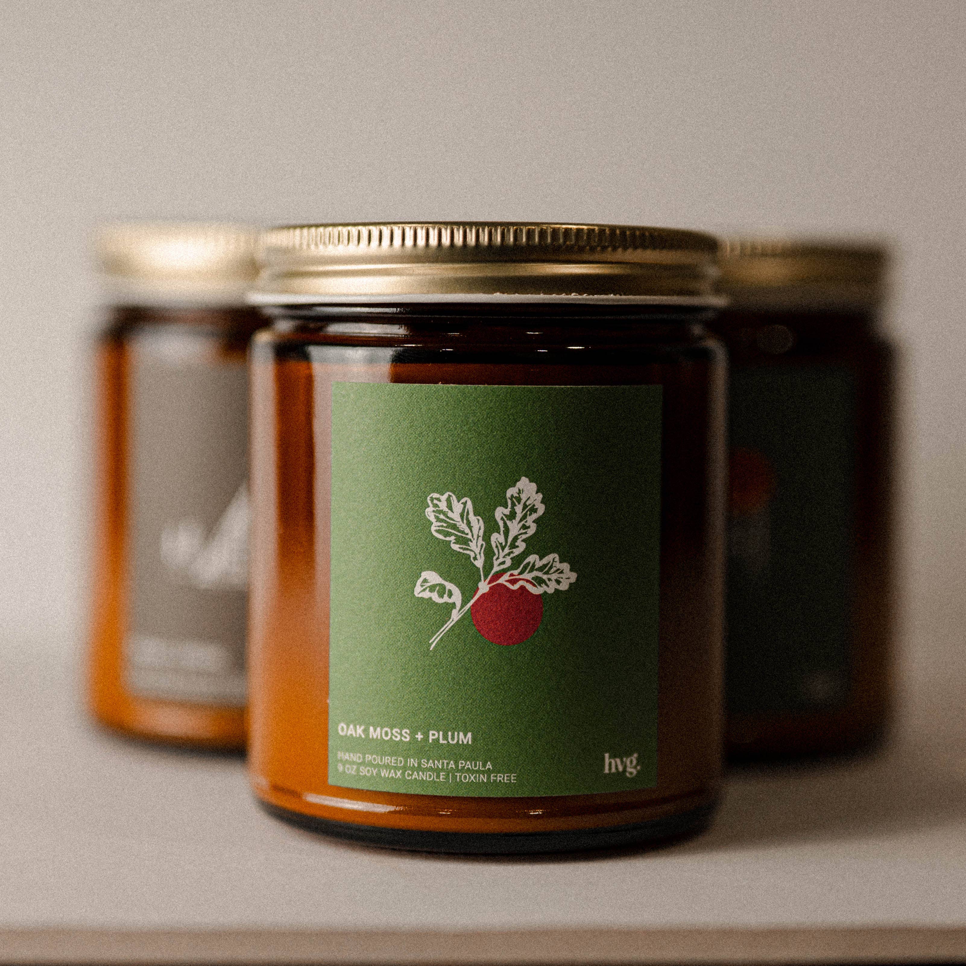 Oak Moss + Plum Soy Wax Candle by Heritage Valley Goods