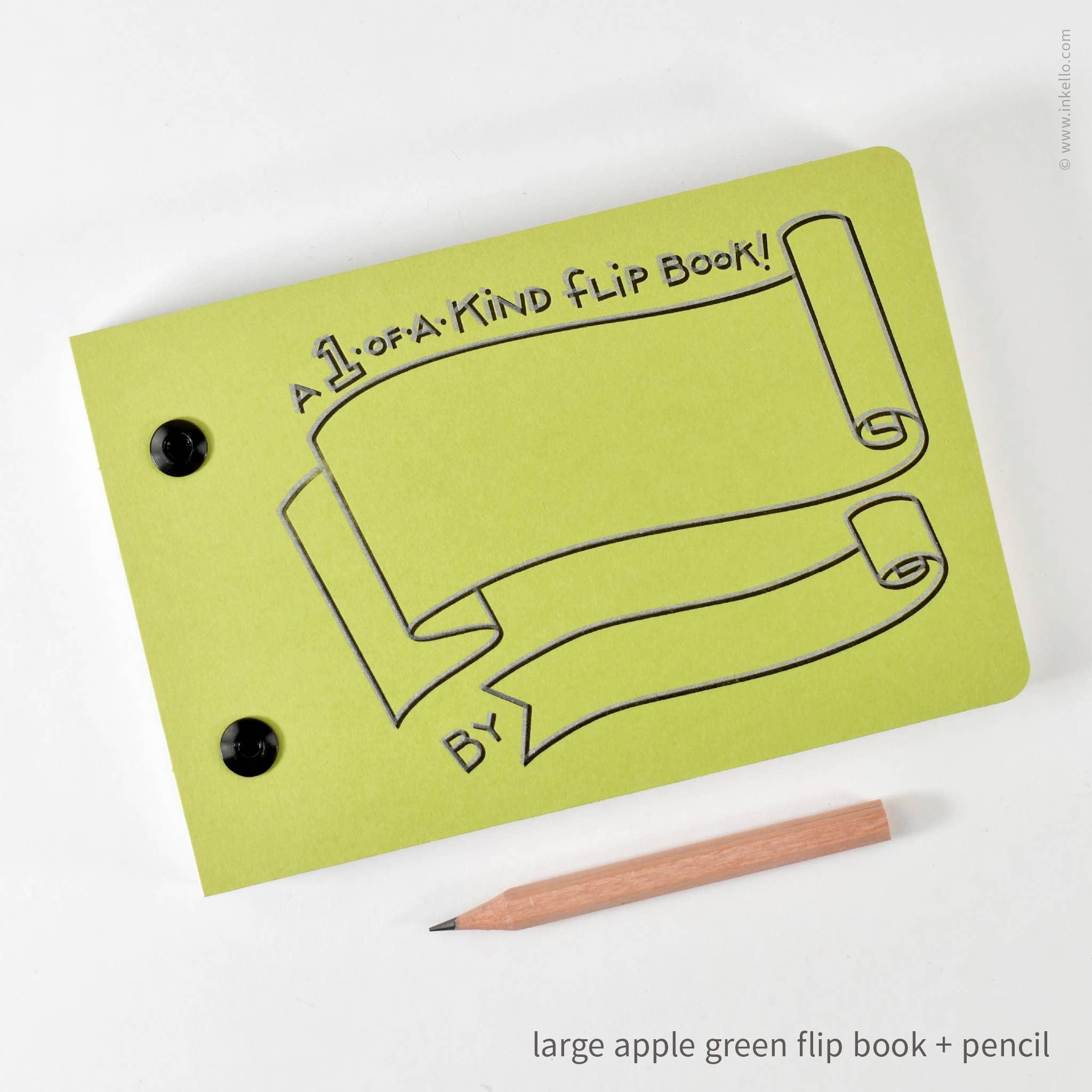 Apple Green Draw-Your-Own Flip Book + Pencil