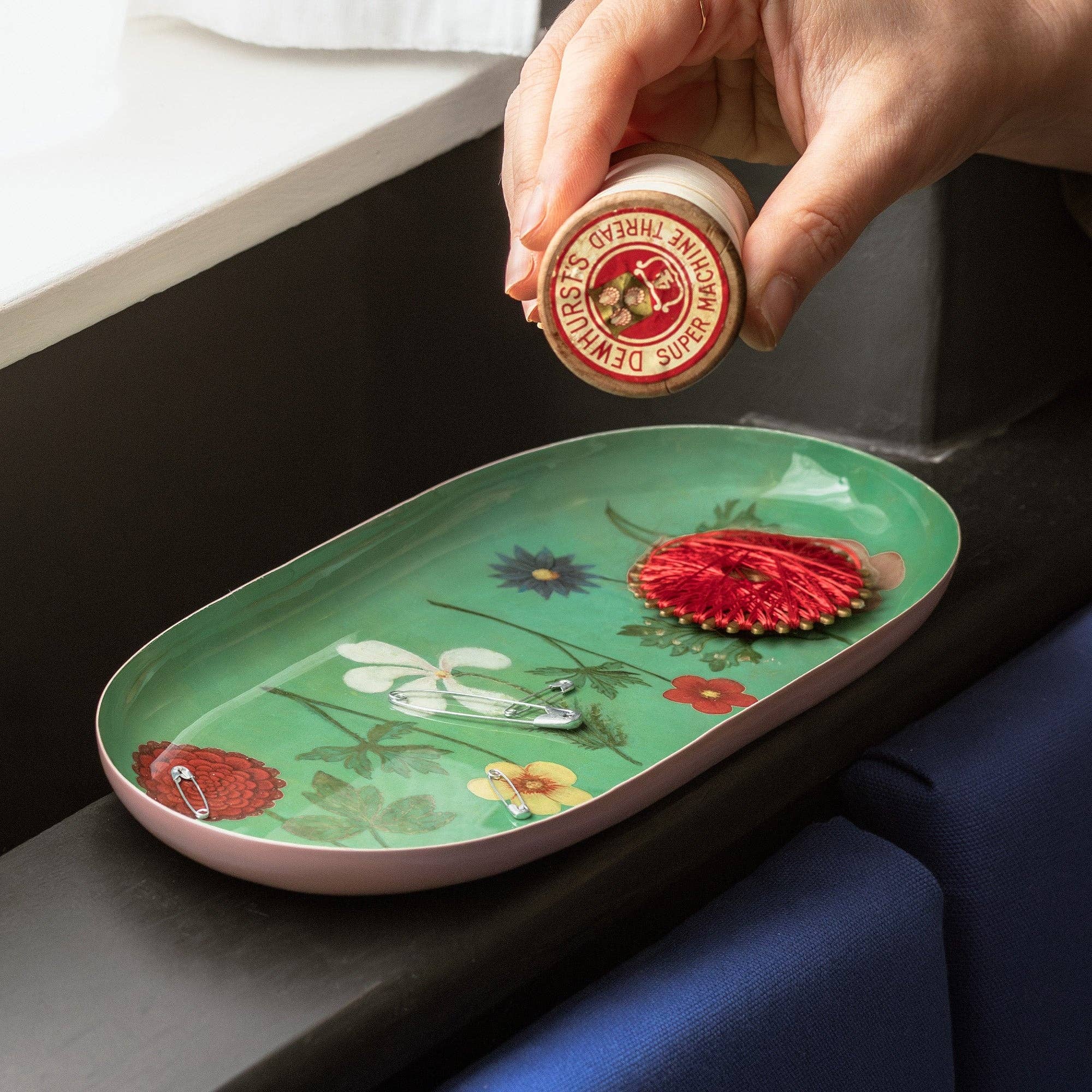 Festival of Flowers - An Oval Enamel Tray