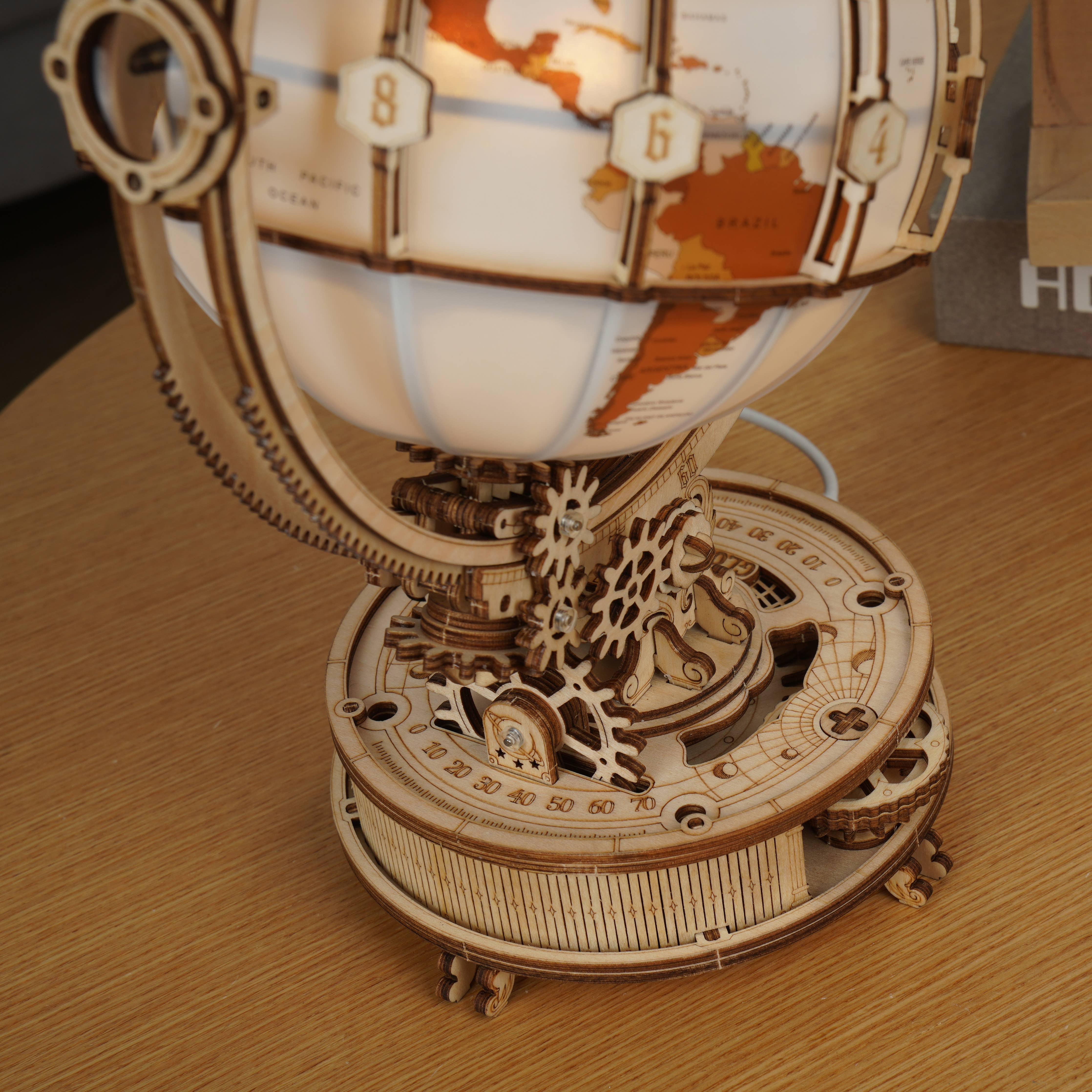 Luminous Globe: DIY Wooden Puzzle