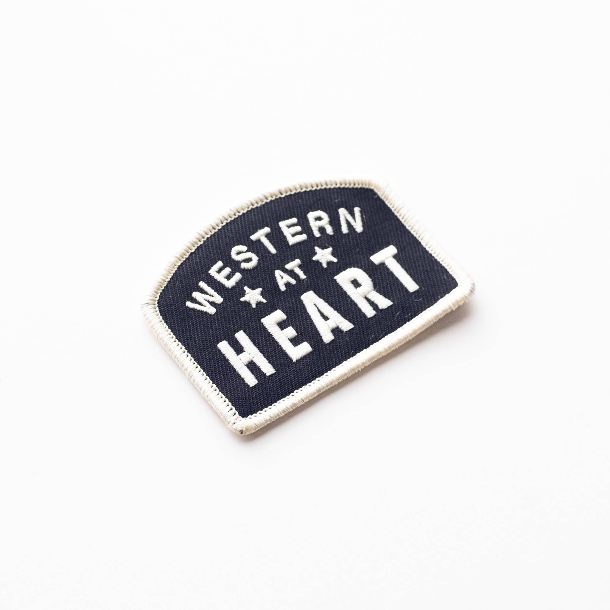 Western at Heart Embroidered Iron on Patch