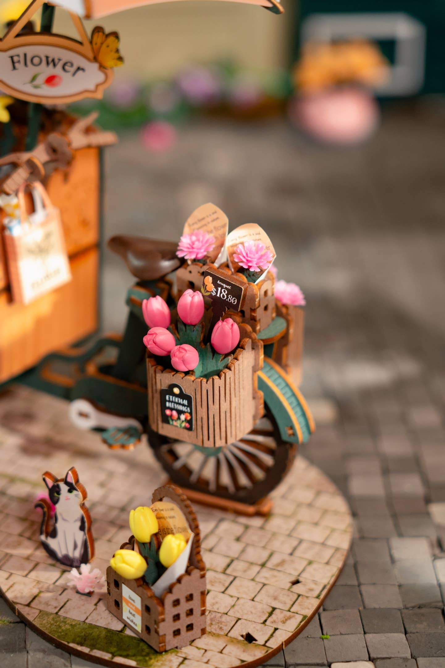 3D Wooden Puzzle: Blossom Cart