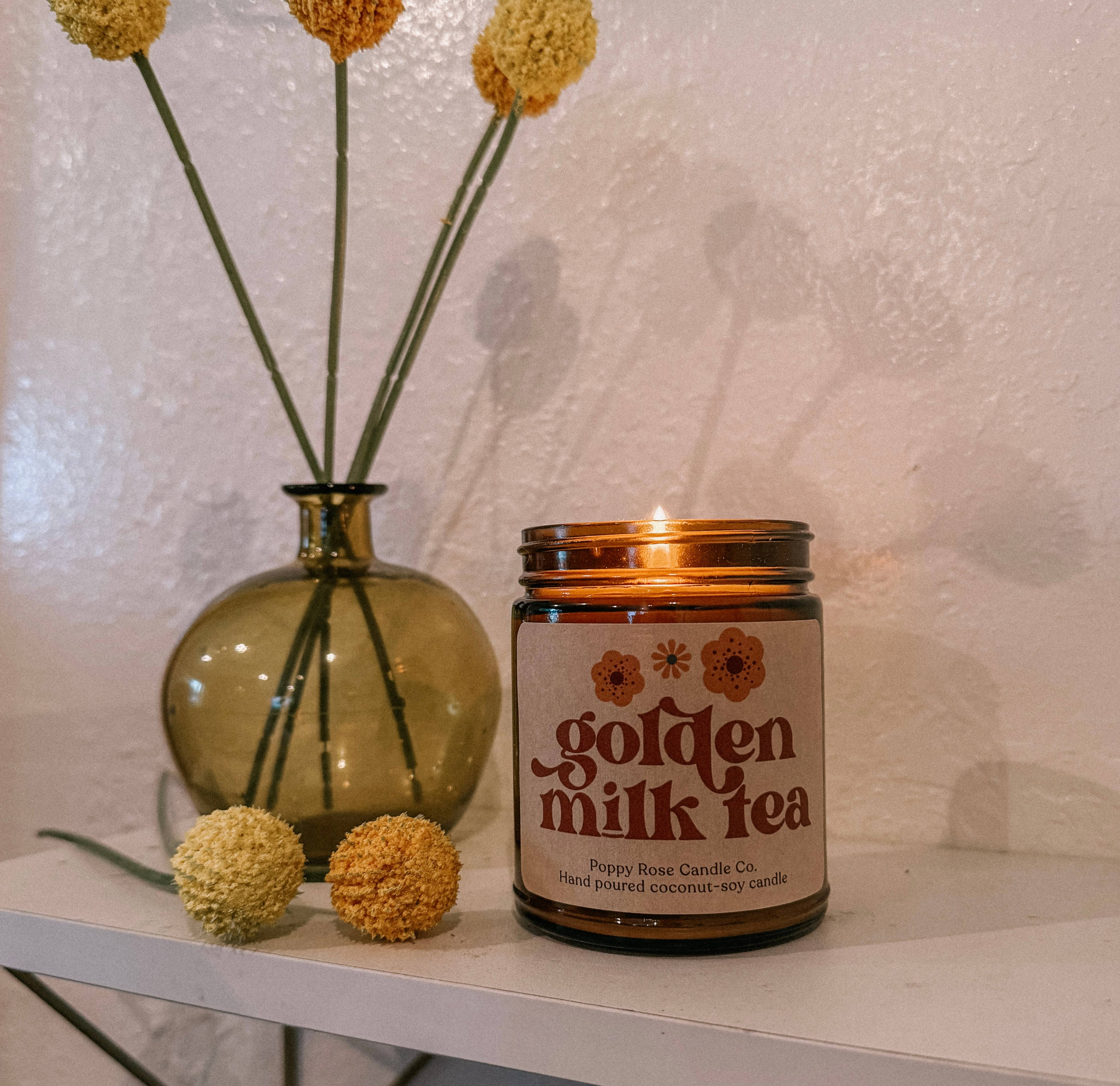 Golden Milk Tea Amber Jar Candle - Limited Edition