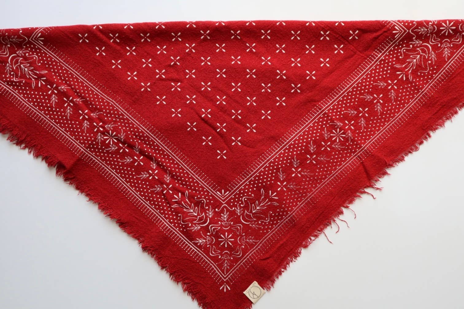 Poppy Red Classic Print Naturally Dyed Bandana