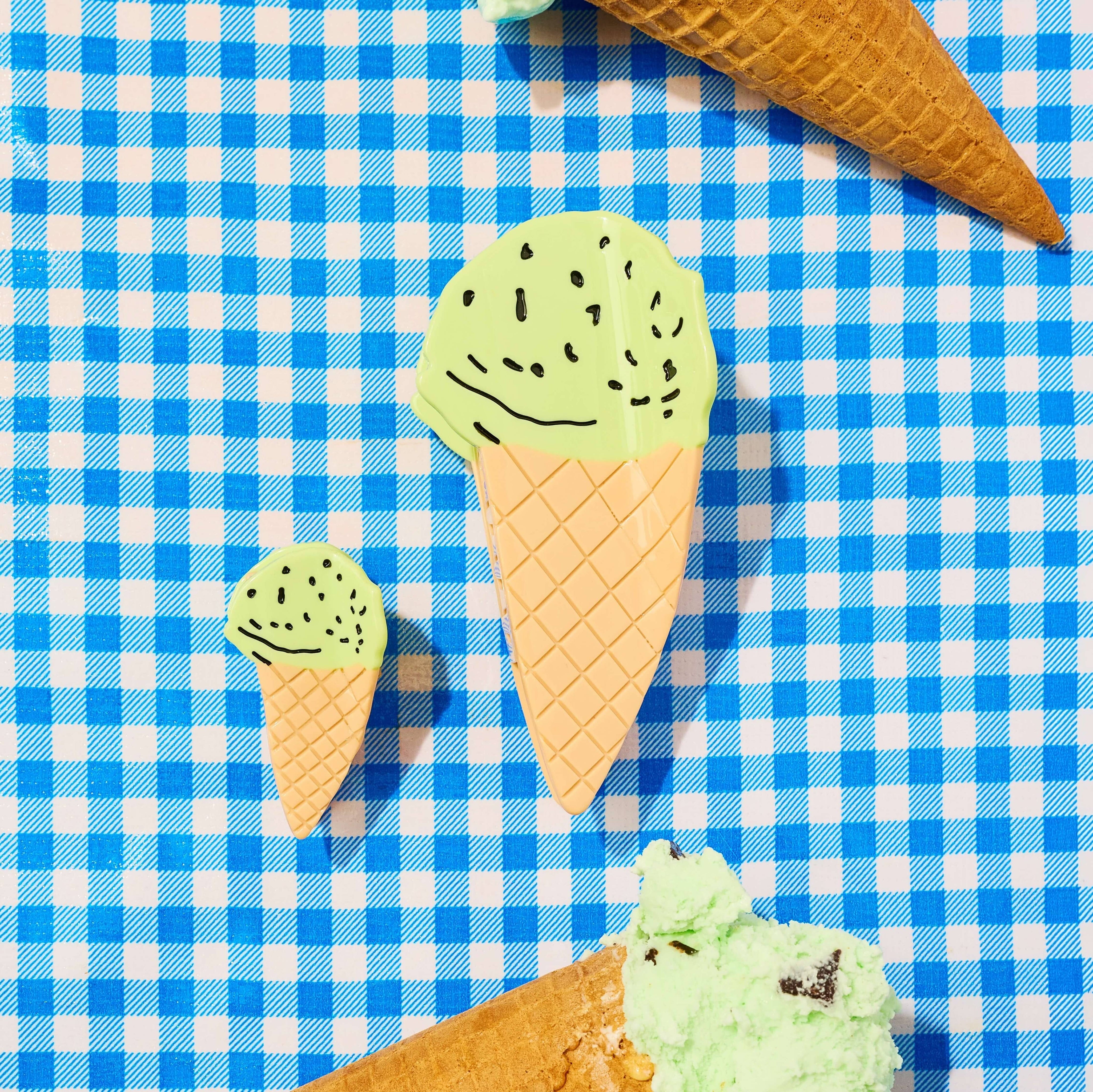 Mint Chocolate Chip Ice Cream | Mini Hair Claw Clip