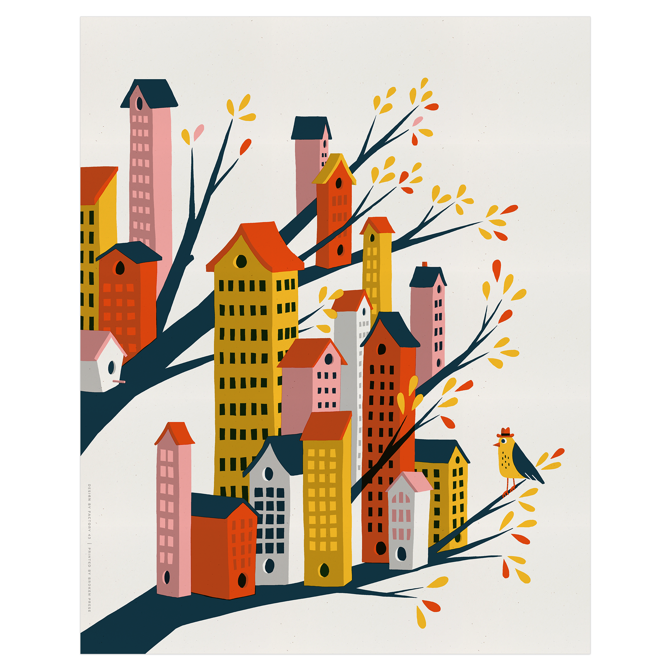 Bird City Art Print 16x20"