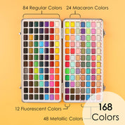 Watercolor Set Of 168 With Coloring Book