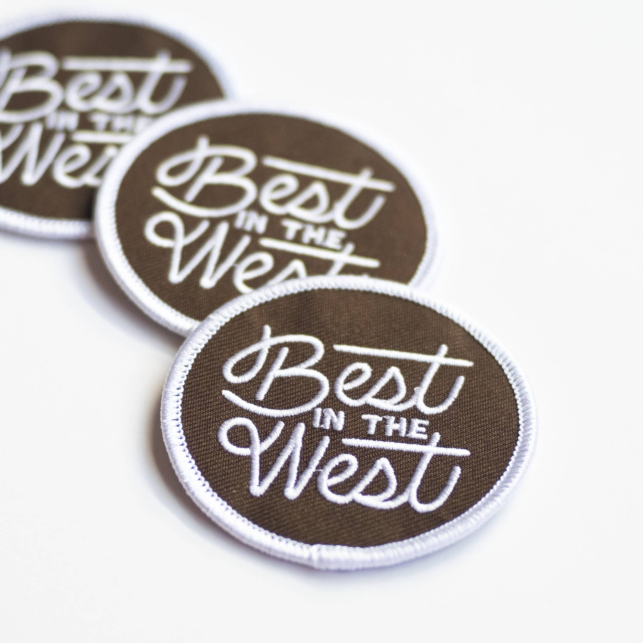 Best in the West Embroidered Iron on Patch