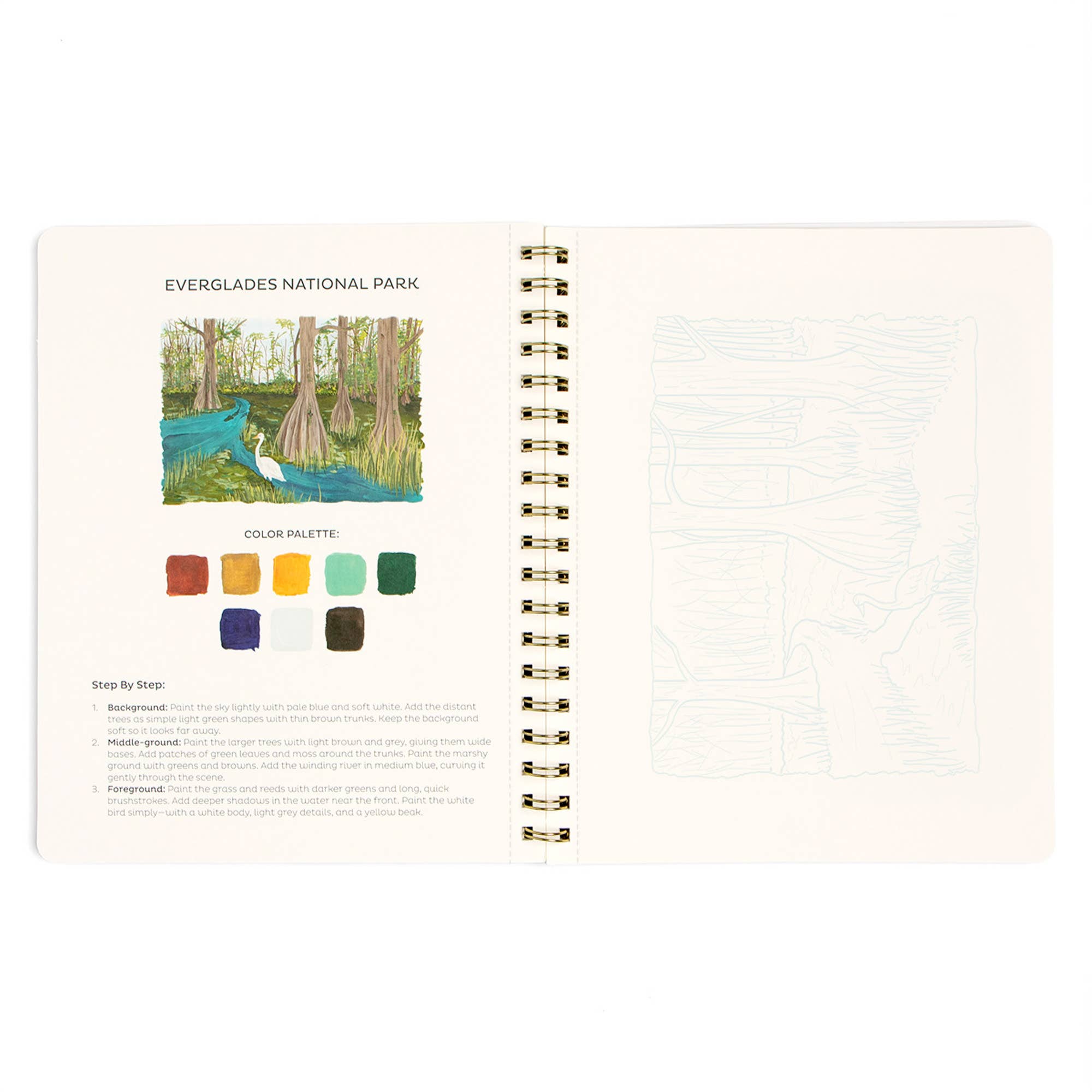 National Parks Learn-To-Paint Gouache Paint Book