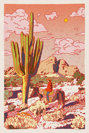 Saguaro Cowboy Print 12"x18"