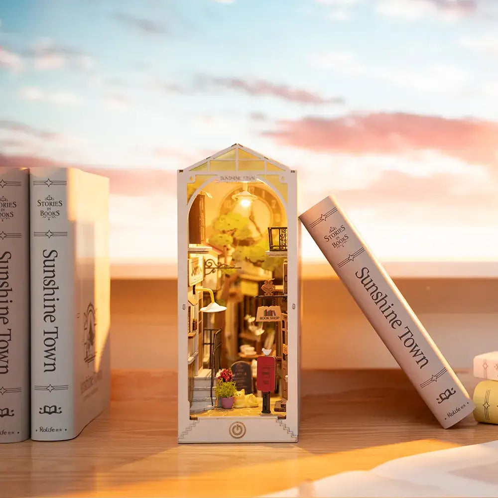 Sunshine Town DIY Miniature House Book Nook Kit