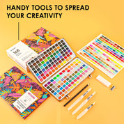 Watercolor Set Of 168 With Coloring Book