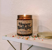 Happy Birthday! Confetti Cake scented 8 oz candle 