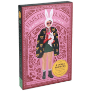 Box of Fearless Fashion Magnetic Dolls with a person wearing a bunny costume on a pink background