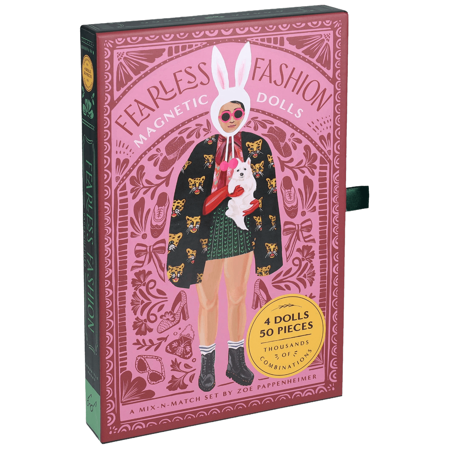 Box of Fearless Fashion Magnetic Dolls with illustration of a doll and packaging design.