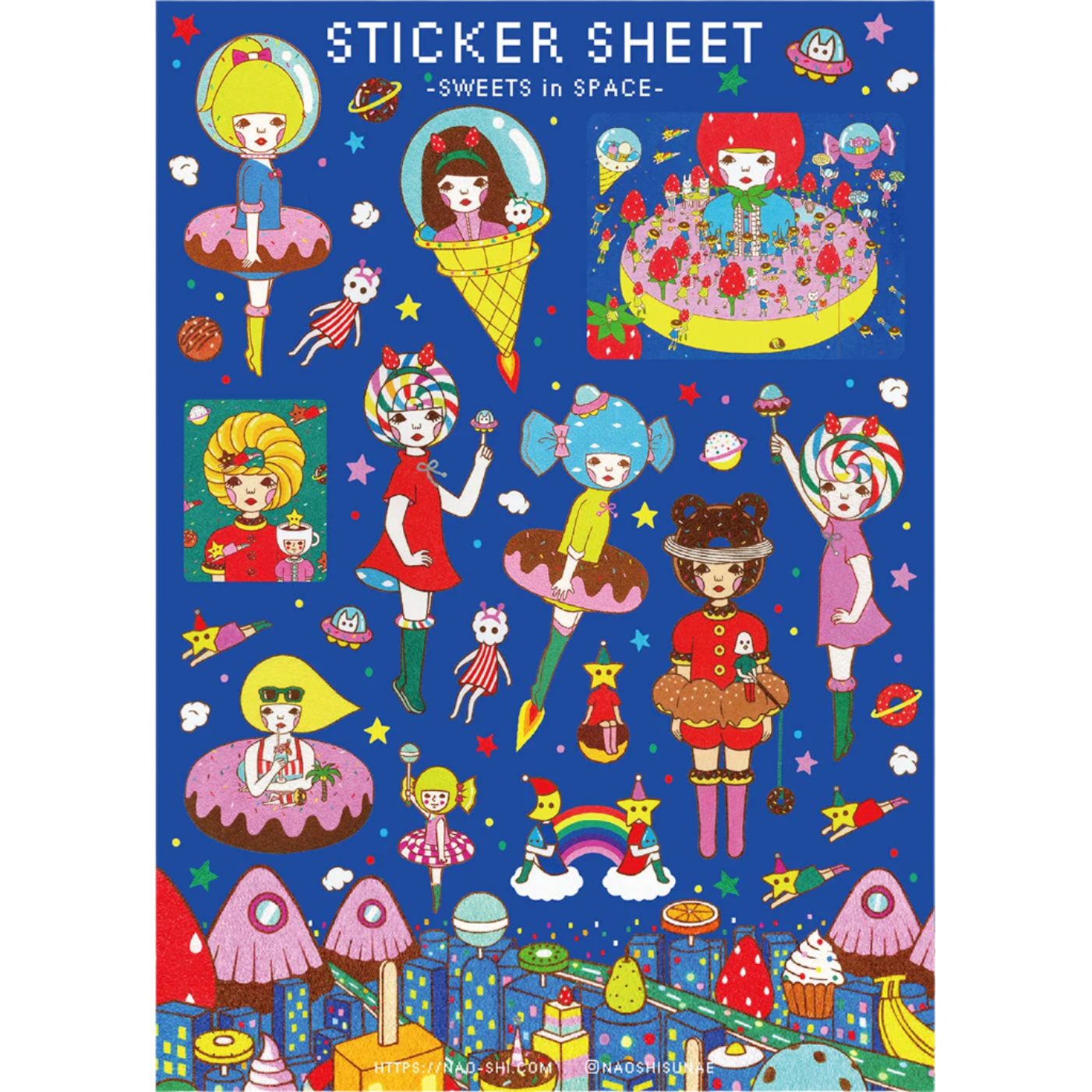 Sweets in Space Sticker Sheet