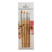 5 Piece | Round Watercolor Brush Set