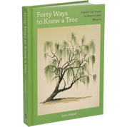 Book titled 'Forty Ways to Know a Tree' with a tree illustration on the cover