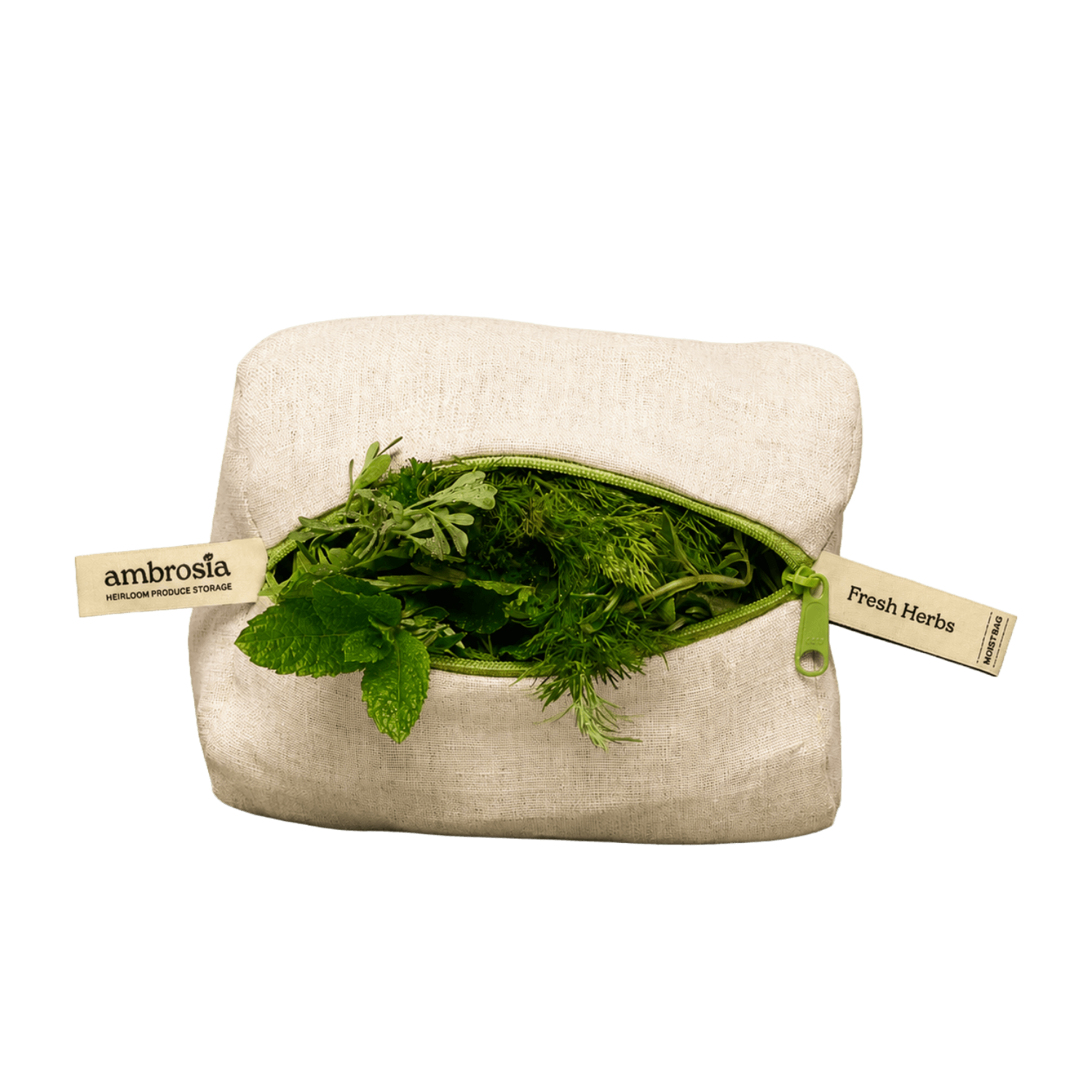 Fresh Herb | Reusable Linen Produce Bag