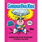 Garbage Pail Kids 40th Anniversary book cover with a character and cloud design on a hot pink background