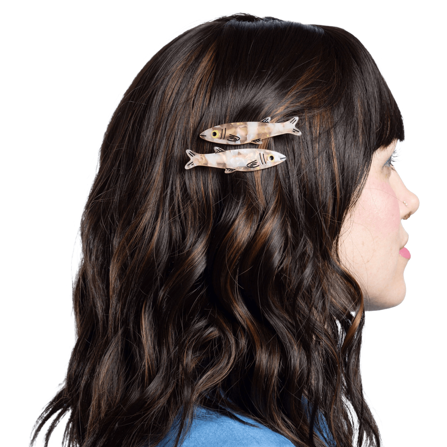 Gold Sardine | Alligator Hair Clip Set