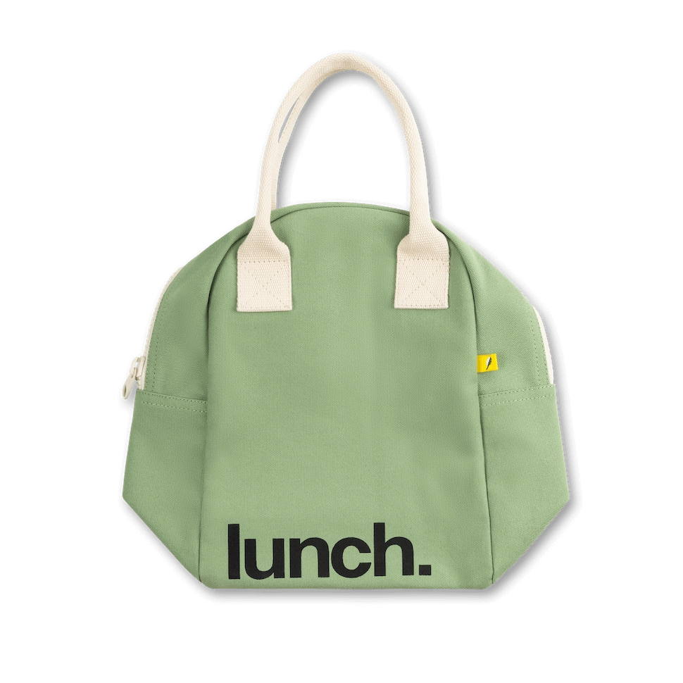 Green Organic Cotton Lunch Bag