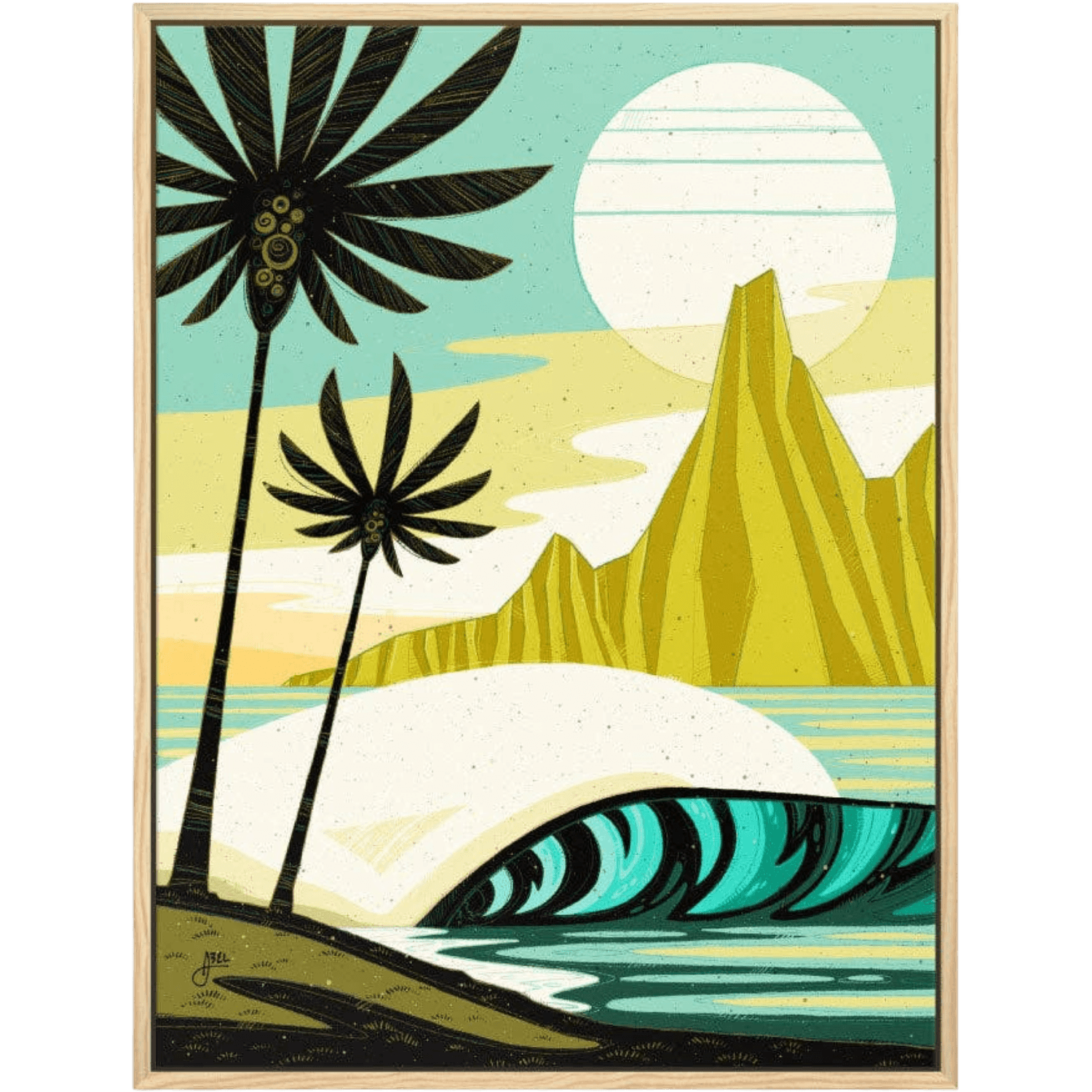 Green Palm Point | 9" x 12" | Art Print