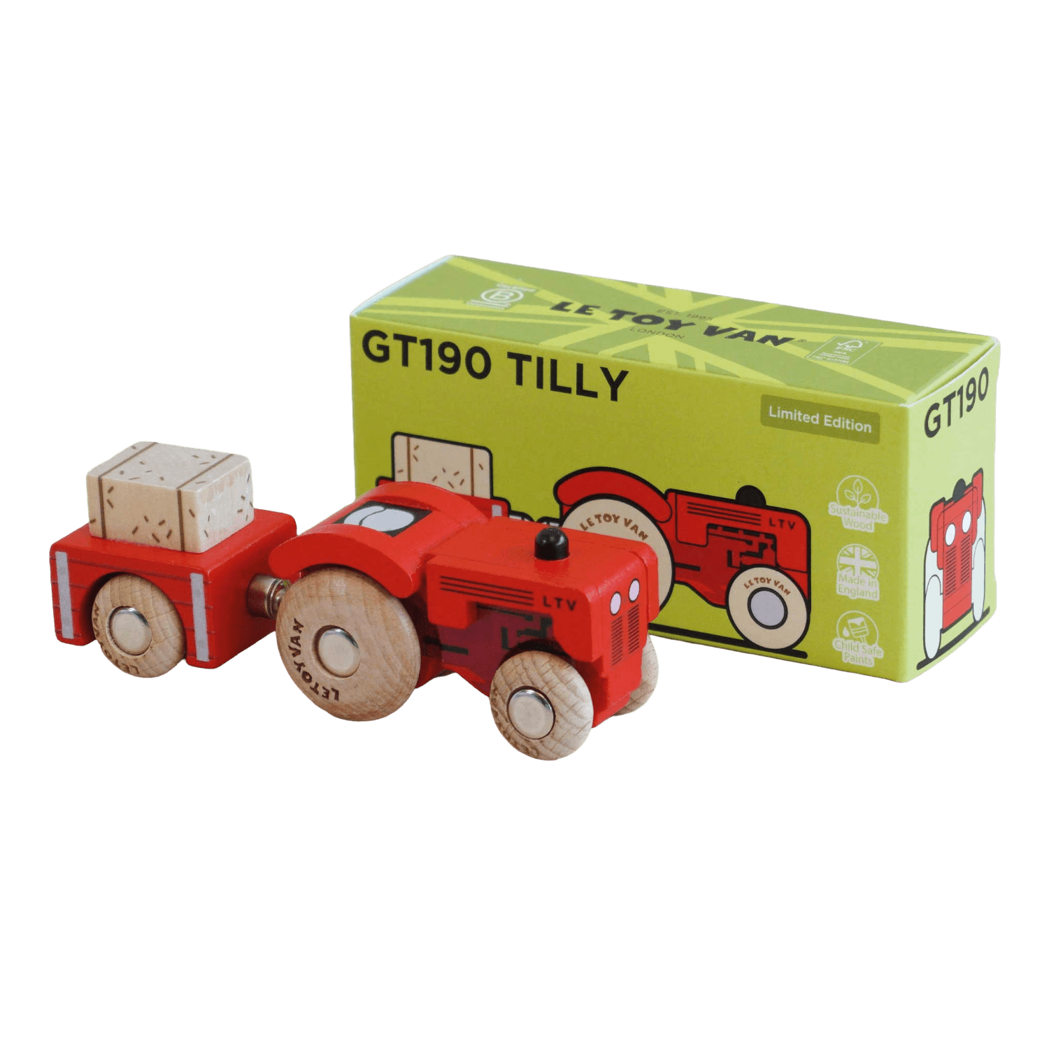 GT190 Tilly | Wooden Tractor & Trailer