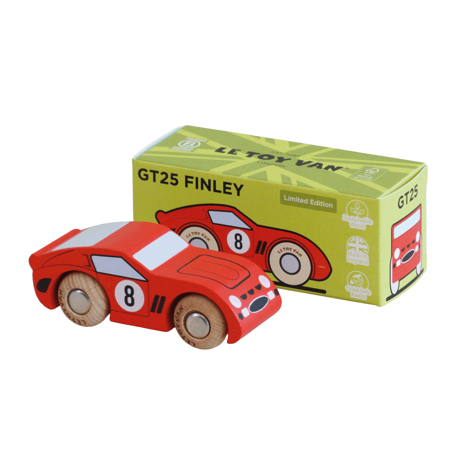 GT25 Finley No. 4 | Wooden Race Car