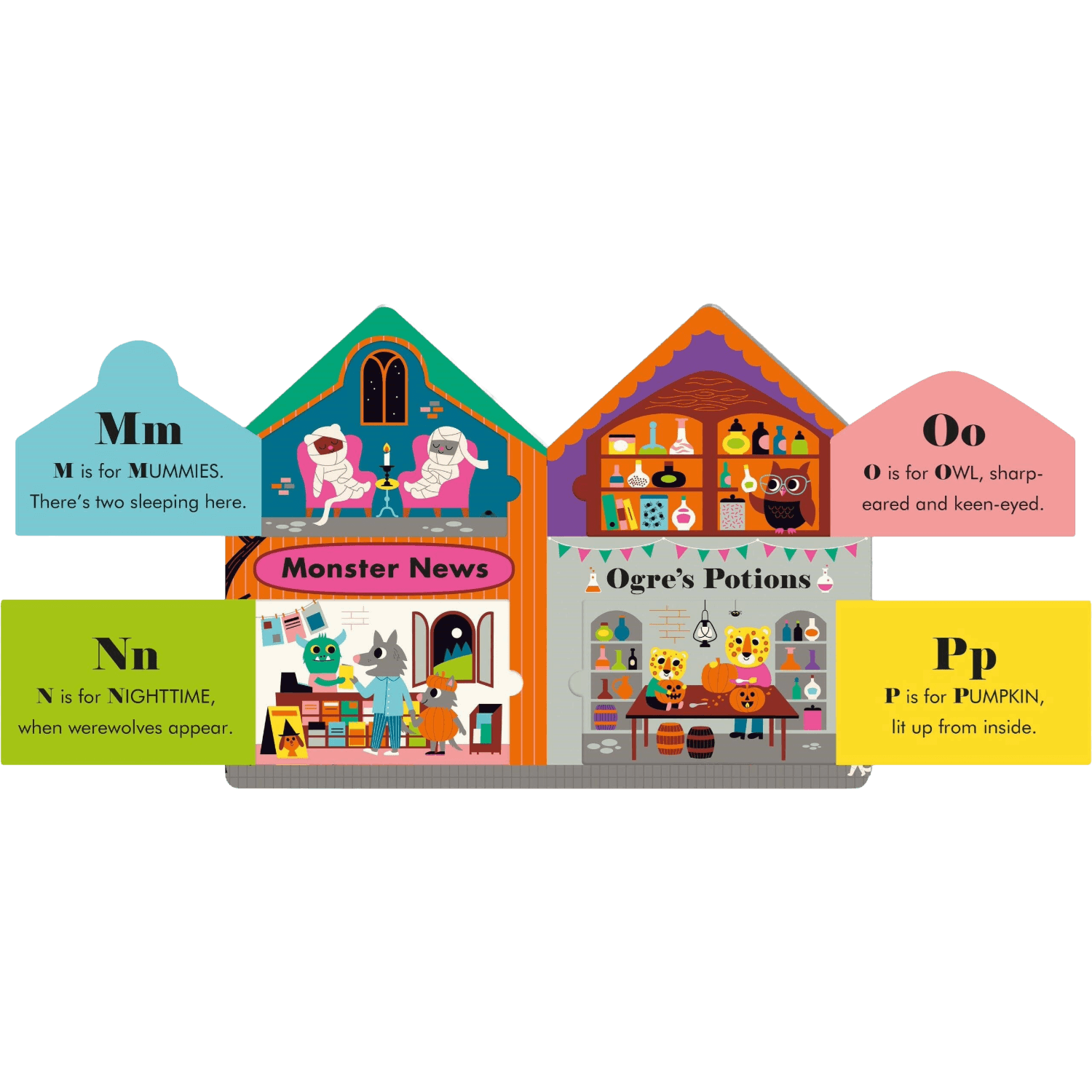 Halloween Street: A Fold-Out, Lift-the-Flap ABC Book!