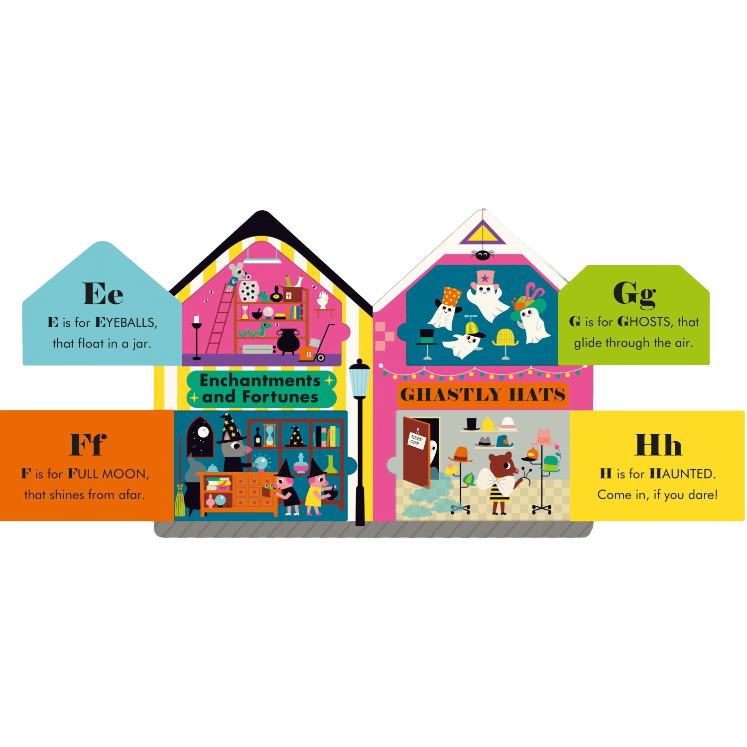 Halloween Street: A Fold-Out, Lift-the-Flap ABC Book!