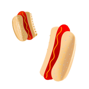 Hot Dog | Mini & Me, Hair Claw Clip Set