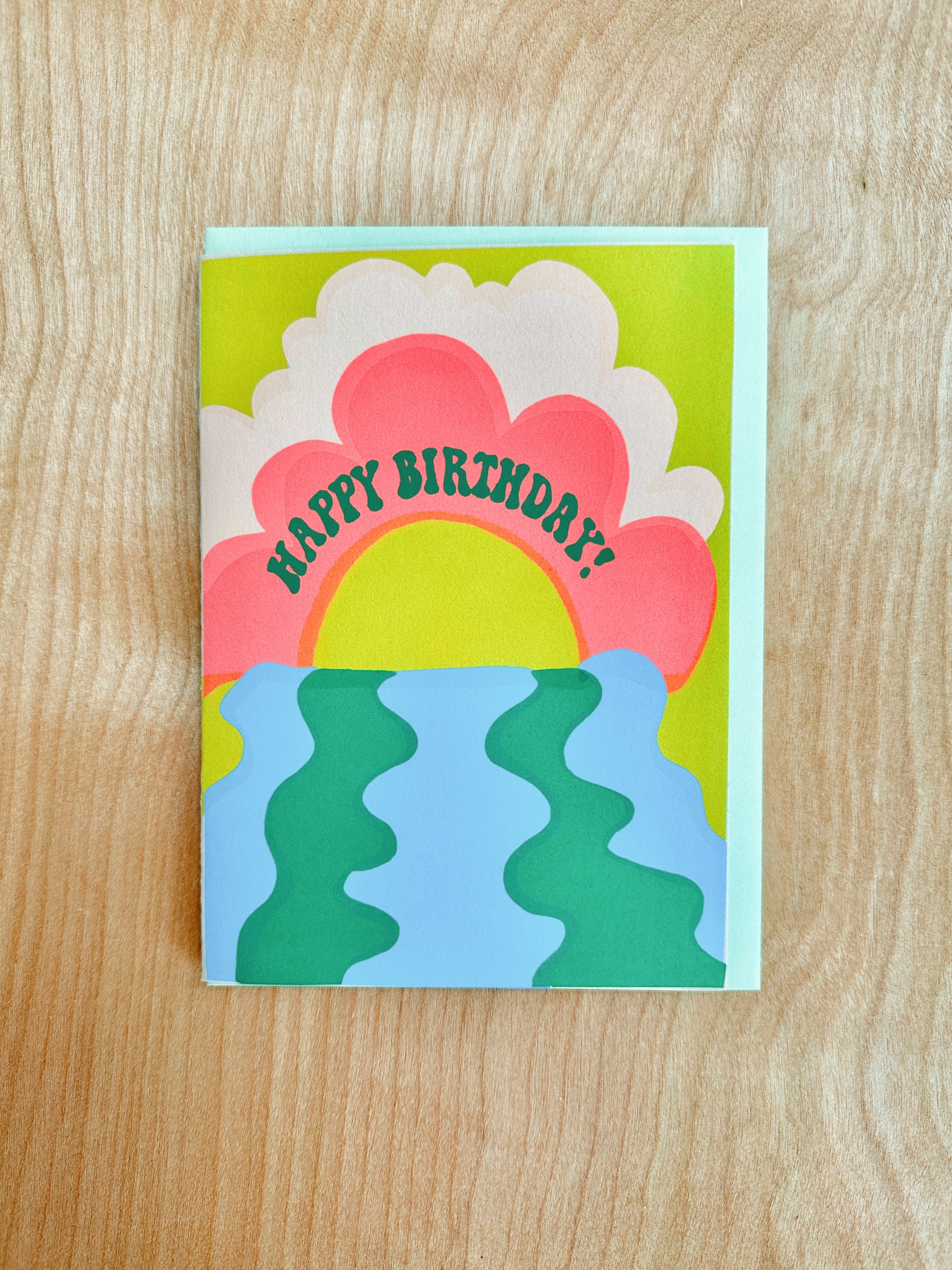 Birthday Sunset - Greeting Card